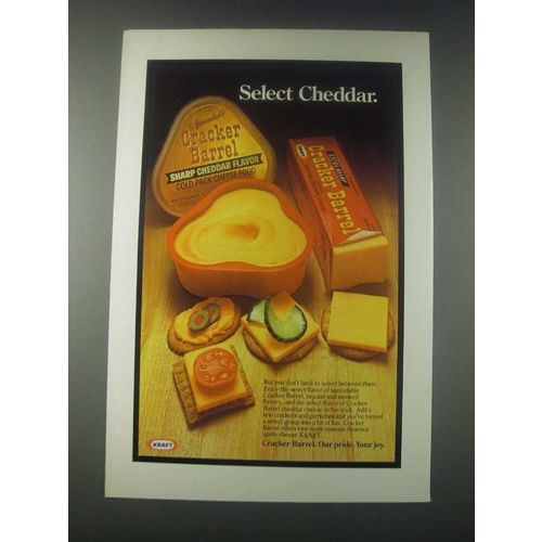 1977 Kraft Cracker Barrel Cheese Ad - Select Cheddar