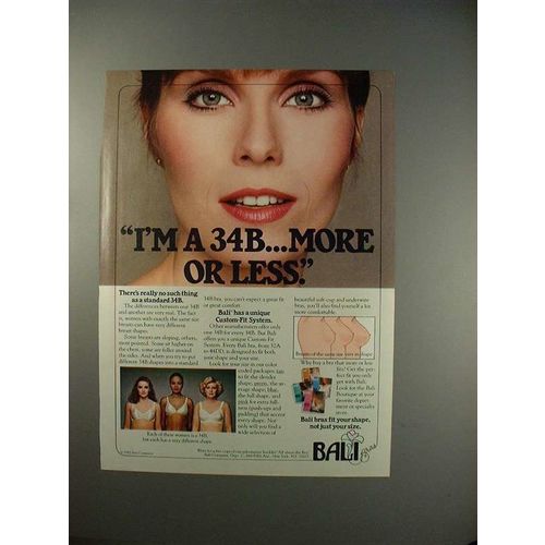 1983 Bali Bra Ad - A 34B, More or Less!