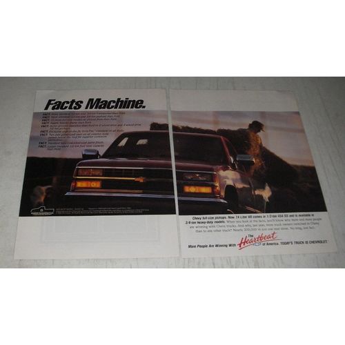 1990 Chevrolet Pickup Truck Ad - Facts Machine