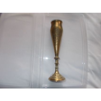 BRASS /VASE AS SHOWN ORIENTIAL SLIM STYLE (16/05)