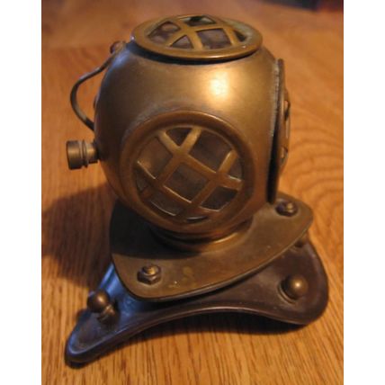 BRASS 3 1/2" H DEEP SEA SCUBA SET DIVING DIVER HELMET BREAST PLATES DECOR