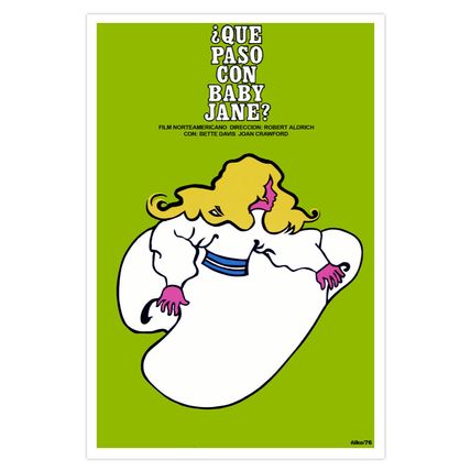 Spanish movie Poster.BABY JANE film.Bette Davis.Joan Crawford.Home room decor