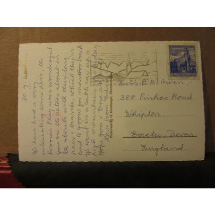 ETTALER STRABE, OBERAMMERGAU, Austria. used vintage postcard RP 1960 pm =