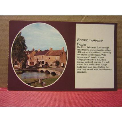 BOURTON-ON-THE-WATER, Gloucestershire used postcard Text view 1981 pm =