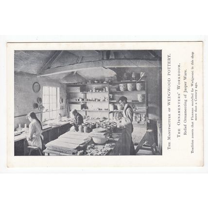 The Ornamenters Workroom Manufacture of Wedgwood Pottery Stoke-on-Trent Postcard