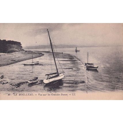 Le Molleau Sailing Boats Fishing Boats Les Grand Dunes French Postcard