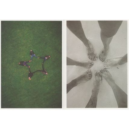 Jewish Star Aerial Formation Made With Feet Gymnastics 2x Postcard