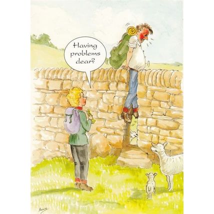 Nosey Parker Peeping Tom Groin Caught On Fence Comic Humour Postcard