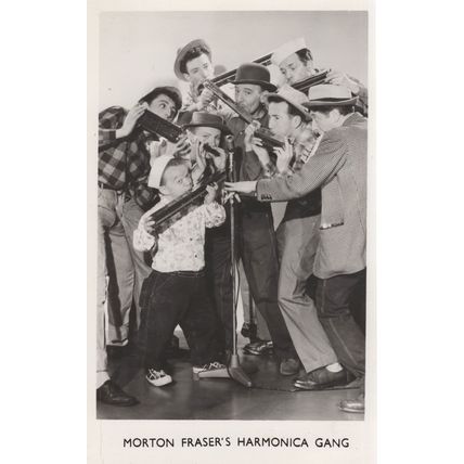 Morton Fraser & His Harmonica Gang Midget Hand Signed Photo