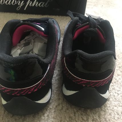 Baby Phat Girls Black Pink Casual Sneakers Shoes Low Top Choose Your Size