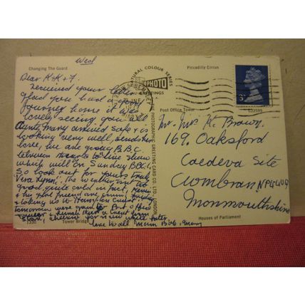 LONDON, Multiview used postcard Photographic Greeting Card Co. 1972 pm =