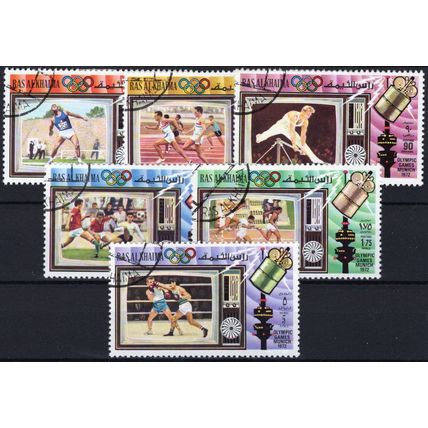 ZAYIX Ras Al Khaimah 824-829 CTO Olympics Sports Boxing Soccer 121722S118