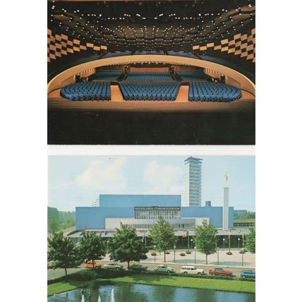 Netherlands Dutch Congress Centre Seating Plan 2x Postcard s