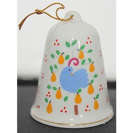 Vintage, Hand Painted, Dabu Porcelain, Christmas Bell