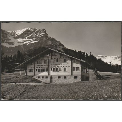 Chalet International des Eclaireuses, Adelboden, 1953 - Gyger Photo CPSM