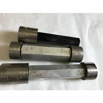 lot THE PIPE MACHINERY GO NO GO PLUG GAGE NOGO 1.505 1.517 1.512 1.509 1.515,AD
