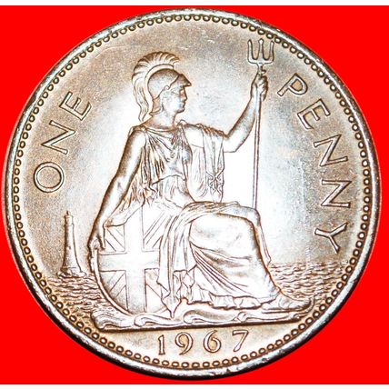 MISTRESS OF THE SEAS (1954-1970)★GREAT BRITAIN ★ PENNY 1967★LOW START★NO RESERVE