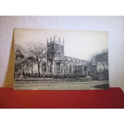 THE CHURCH, HORNSEA YORKSHIRE unused postcard by W H Jackson of Grimsby =