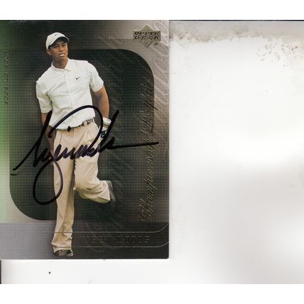 TIGER WOODS 2004 AUTOGRAPHED PGA GOLF HALL OF FAME MAJOR CHAMPION SUPERSTAR CARD