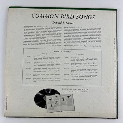Donald J. Borror – Common Bird Songs Vinyl LP Record Album 21829-5