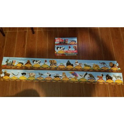 melissa & doug 28 piece FLOOR PUZZLE ALPHABET TRAIN 10 feet long
