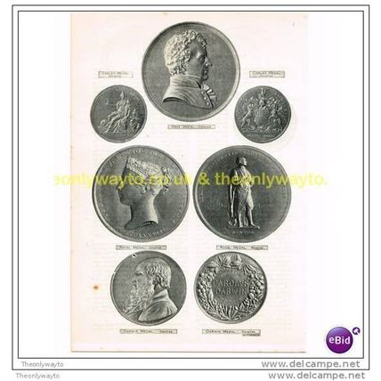 MEDALS FOR SCIENTIFIC RESEARCH (2), Book Illustration, c1897