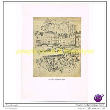BEAUVAIS, THE MARKET-PLACE, c1909, Book Illustration