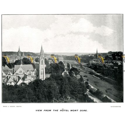 View From Hotel Mont Dore, Bournemouth, Beales ,1890s, MODERN REPRODUCTION