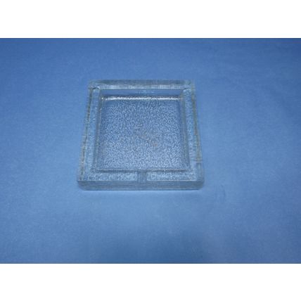 iittala Ashtray Finland Tapio Wirkkala Icicle Square Textured Glass One Slot 6.5