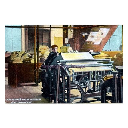 pt0932 - Lancashire Cotton Industry , Plaiting Machine - Print 6x4