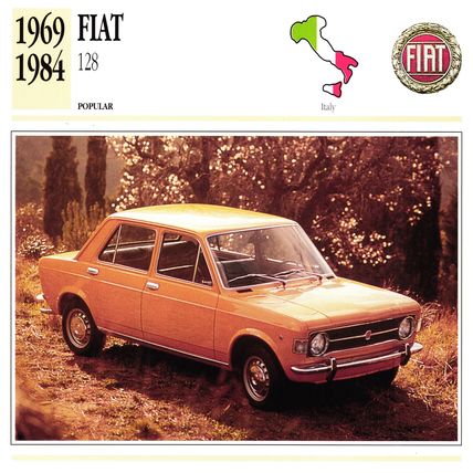 Collectors Club card. Classic Cars. FIAT 128
