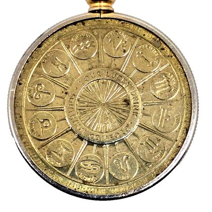 SAGITTARIUS Zodiac Gold-Tone Keychain YOUR LUCKY DRINK SOUTHERN COMFORT Vintage