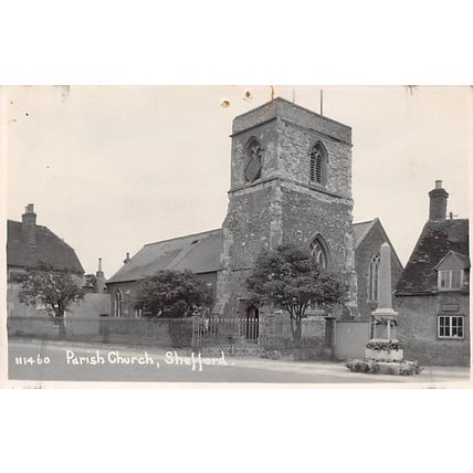 Parish Church Shefford : a real photo-style postcard view 111460