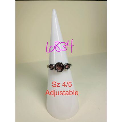 Bomb Party Women/Kids Adjustable RBP Flush Deep Purple Ring Sz 4 or 5 Rhodium Pl