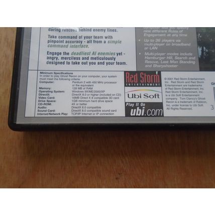 Tom Clancy's Ghost Recon PC CD