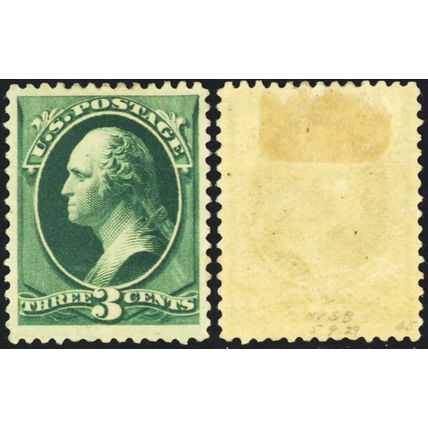 184, Mint VF/XF OG H 3¢ - SCV $100 - Stuart Katz
