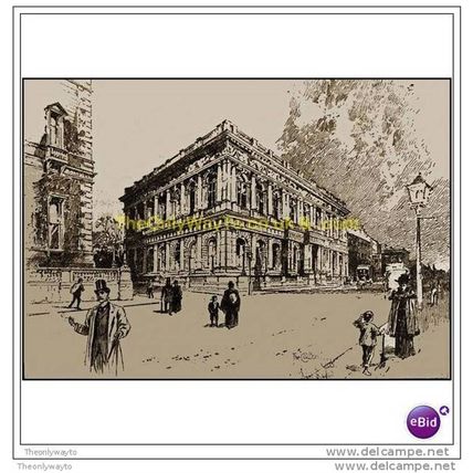 CARLTON CLUB, PALL MALL, LONDON, Bk Illustration 1890s, MODERN REPRODUCTION
