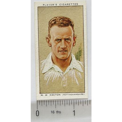 1934 Players Cricketers No. 16 W. W. Keeton, Nottinghamshire