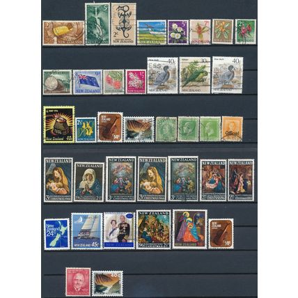 113 Stamp Selection - New Zealand - Used Hinged