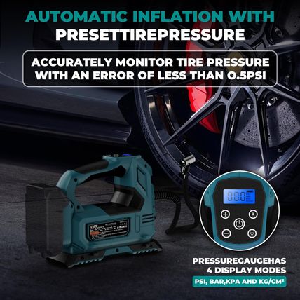 Cordless Tire Inflator Air Compressor for Makita 18V Battery, 160PSI Portable LE