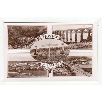Multiview of Berwick-upon-Tweed Postcard RP Northumberland