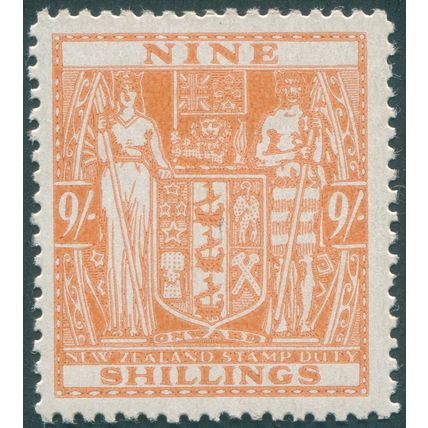 New Zealand 1946 9s. brown-orange Postal Fiscal SGF200 MNH
