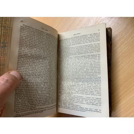 1862 SIR WALTER SCOTT "THE ABBOT / KENILWORTH" ANTIQUE HB BOOK (P4)