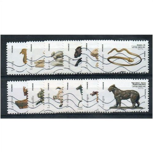 FRA 2013 (SET) 'ANIMALS IN ART'(12v) FINE USED (EBID21762)