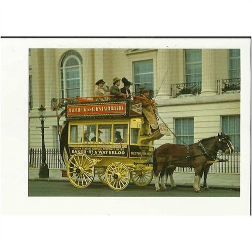 LTM19 LGOC Garden Seat Horse Bus Postcard by LT Museum