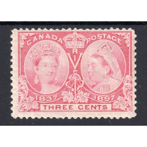 CANADA Sg126 1897 3c JUBILEE CARMINE LIGHTLY MTD MINT (G9)