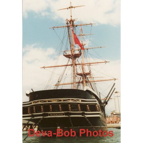 Maritime Photo HMS Warrior Portsmouth 1987 Warship 1860 Ship Royal Navy - 1