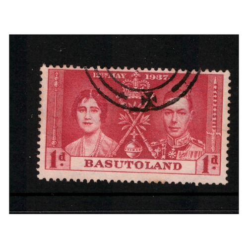 BASUTOLAND 1937 CORONATION KING GEORGE VI & QUEEN ELIZABETH 1d VERY FINE USED