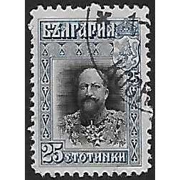 Mi 84: 25 st. black and ultramarine Definitive Stamp: Tsar Ferdinand.
