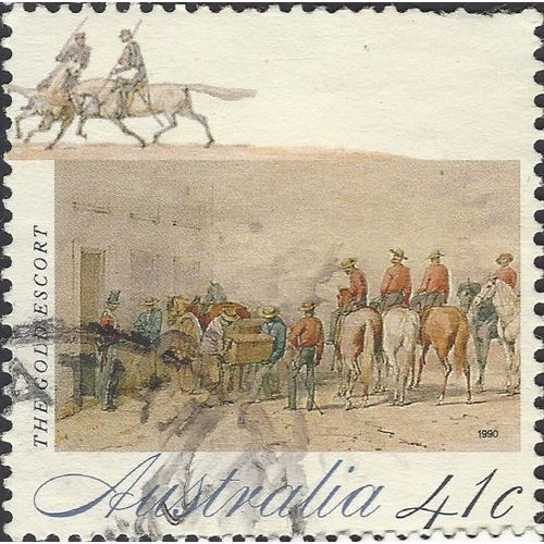 AUSTRALIA, Goldrush, Gold Escort, brown 1990, 41c